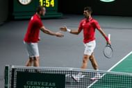 Viktor Troicki (L) with Novak Djokovic. (Getty)